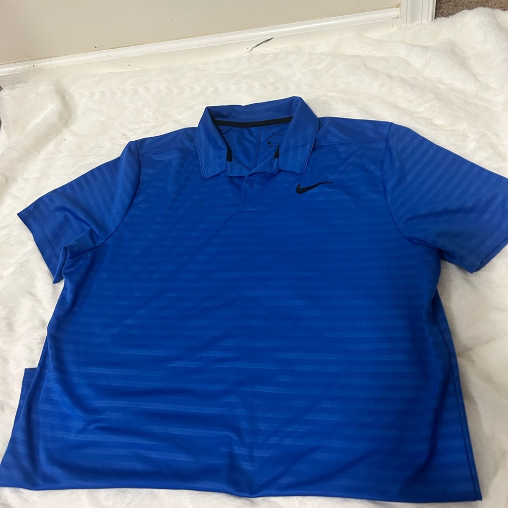 Men Blue Nike DRI-FIT Shirt Sz L